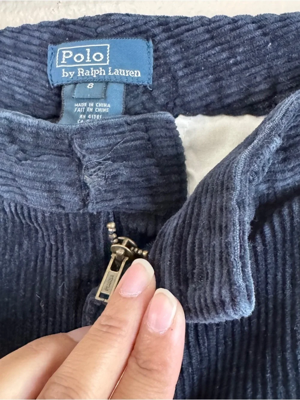 Ralph Lauren Navy Corduroy Trousers